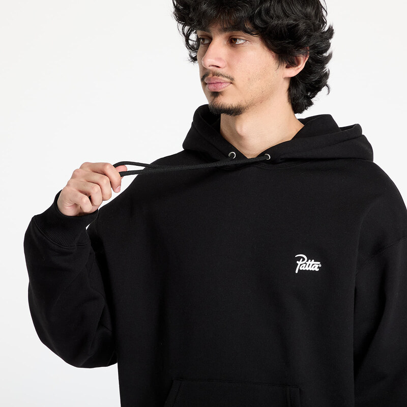Felpa Patta Bark Boxy Hooded Sweater UNISEX Black S