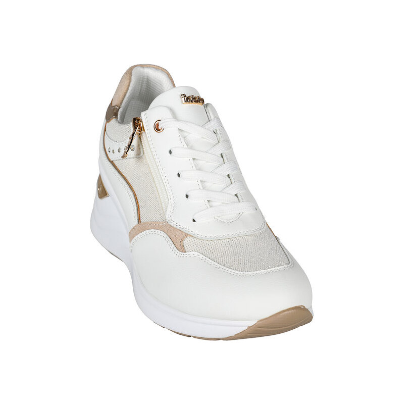 Inblu Sneakers Donna Stringate Con Zeppa e Zip Bianco Taglia 36
