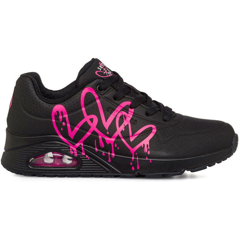 Sneakers nere da Donna con stampa cuori e soletta memory foam Skechers Uno