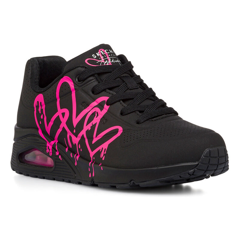 Sneakers nere da Donna con stampa cuori e soletta memory foam Skechers Uno