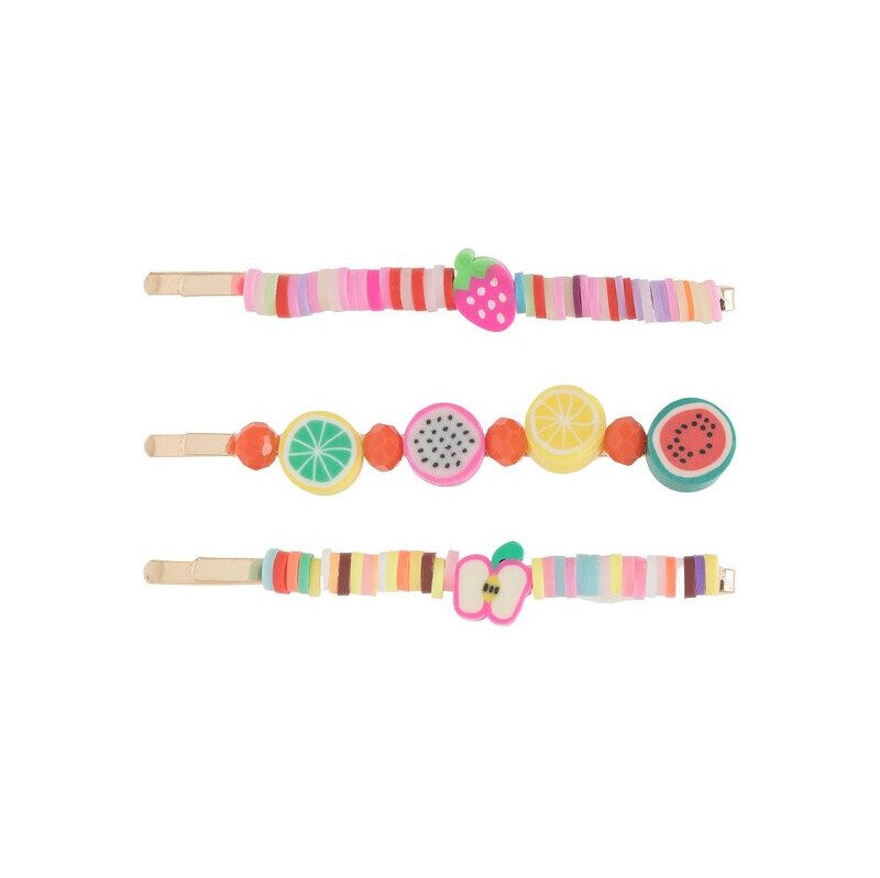Set 4 Fermagli Per Capelli In Tessuto Morbido Per Bambine – Fiori Grigi E Rosa, Leggeri E Delicati - 3