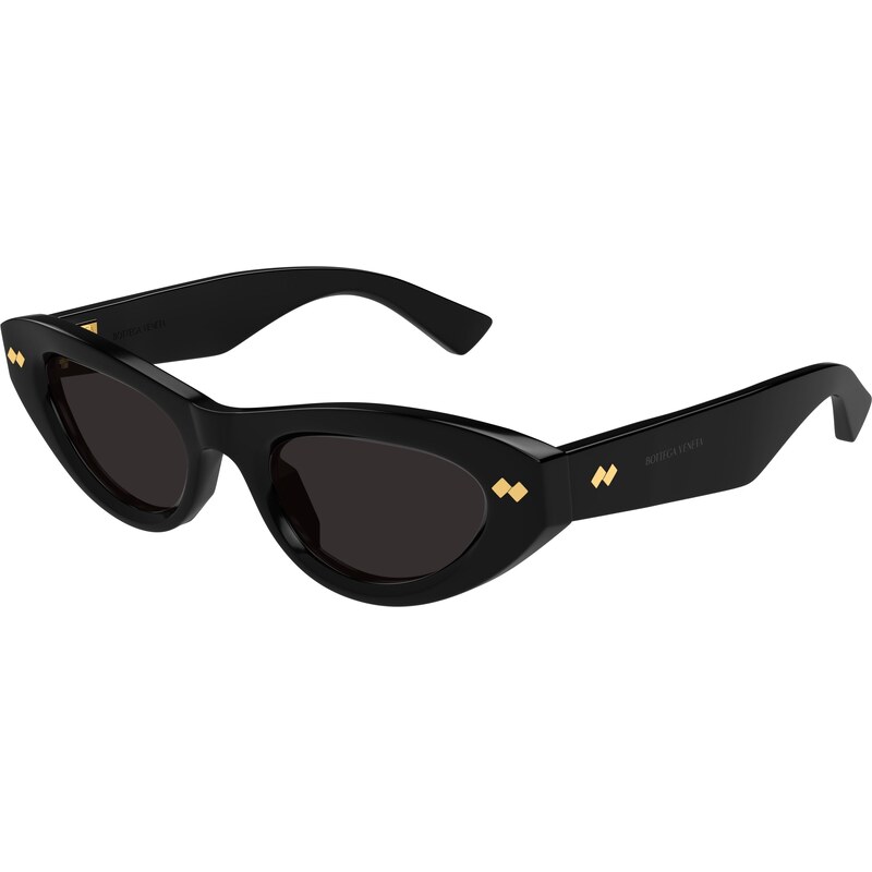 Bottega Veneta Donna BV1350S 001 Occhiali da sole Acetato Nero Grigio Cat Eye
