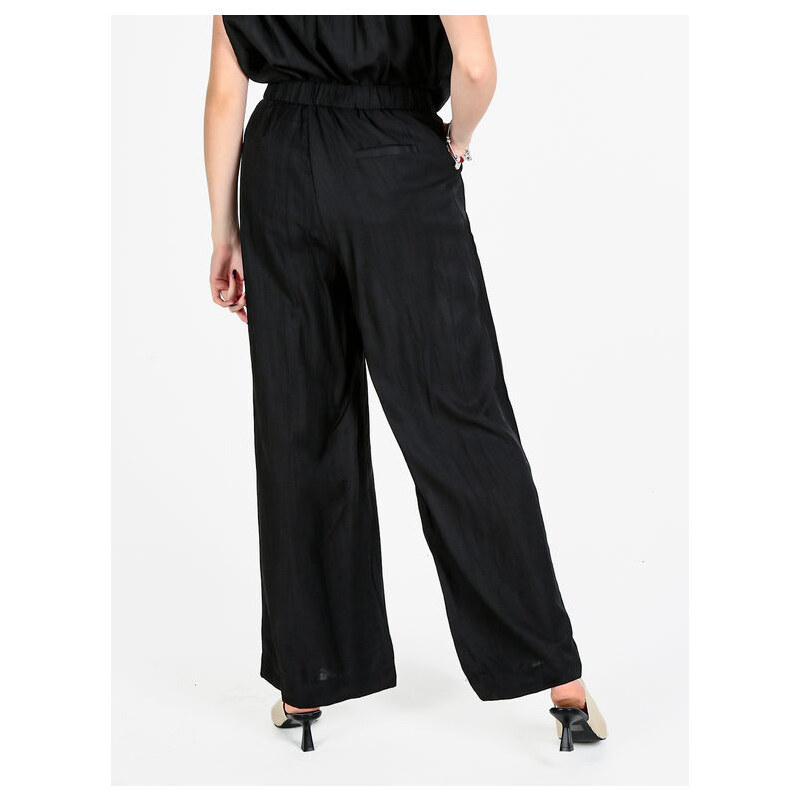 Solada Pantaloni Leggeri Da Donna a Gamba Larga Casual Nero Taglia Unica