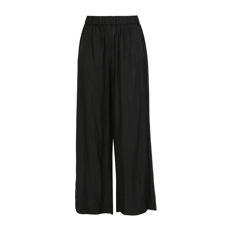 Solada Pantaloni Leggeri Da Donna a Gamba Larga Casual Nero Taglia Unica