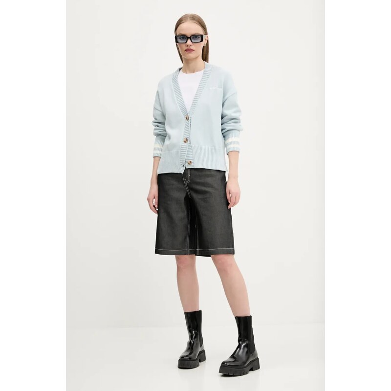 Guess Jeans cardigan in cotone colore blu W4BR81 Z3HM1