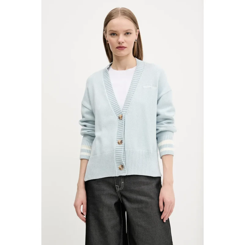 Guess Jeans cardigan in cotone colore blu W4BR81 Z3HM1