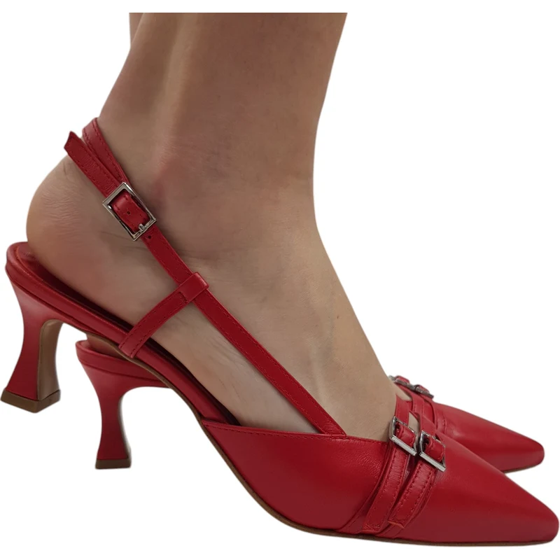 Tattoo Sandalo Slingback Donna Rosso