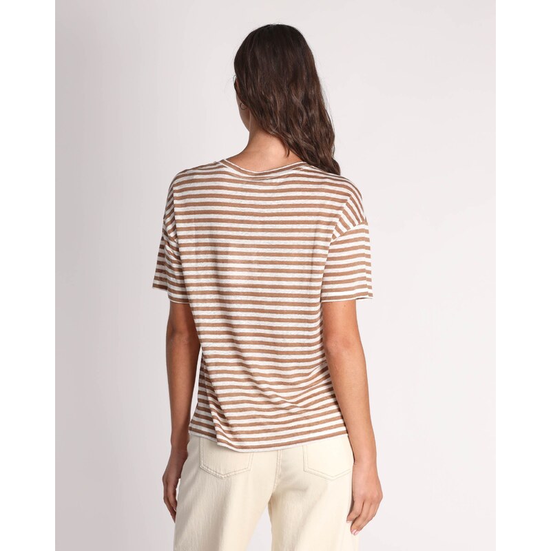 Maidamila T shirt in jersey di lino