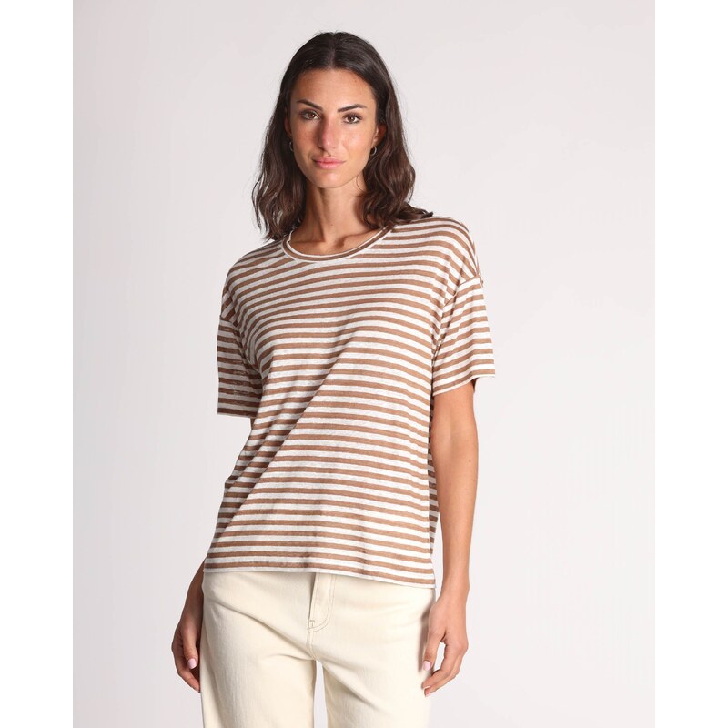 Maidamila T shirt in jersey di lino
