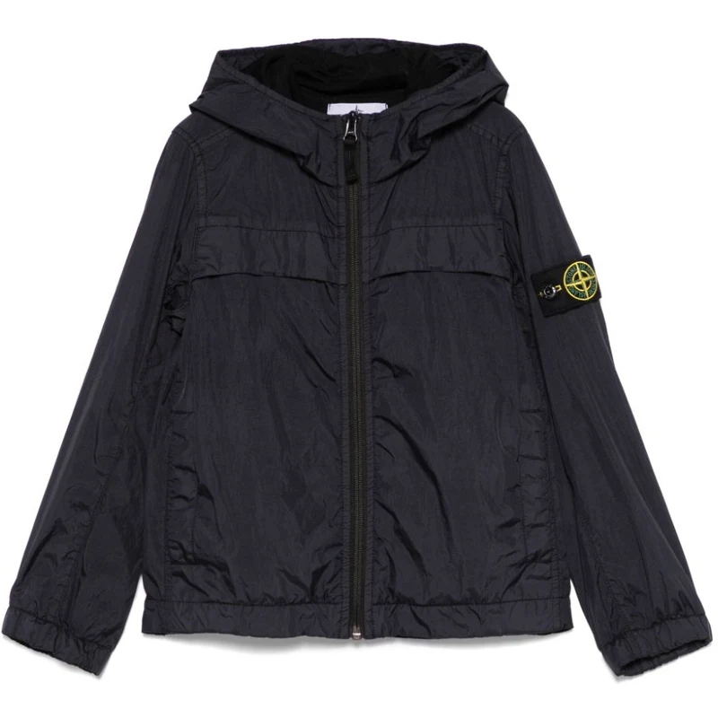 Stone Island Giubbino Antivento In Nylon Con Cappuccio 761640233