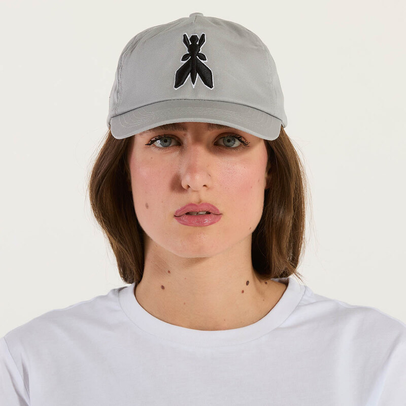 Patrizia Pepe baseball cap fly ricamata grigio