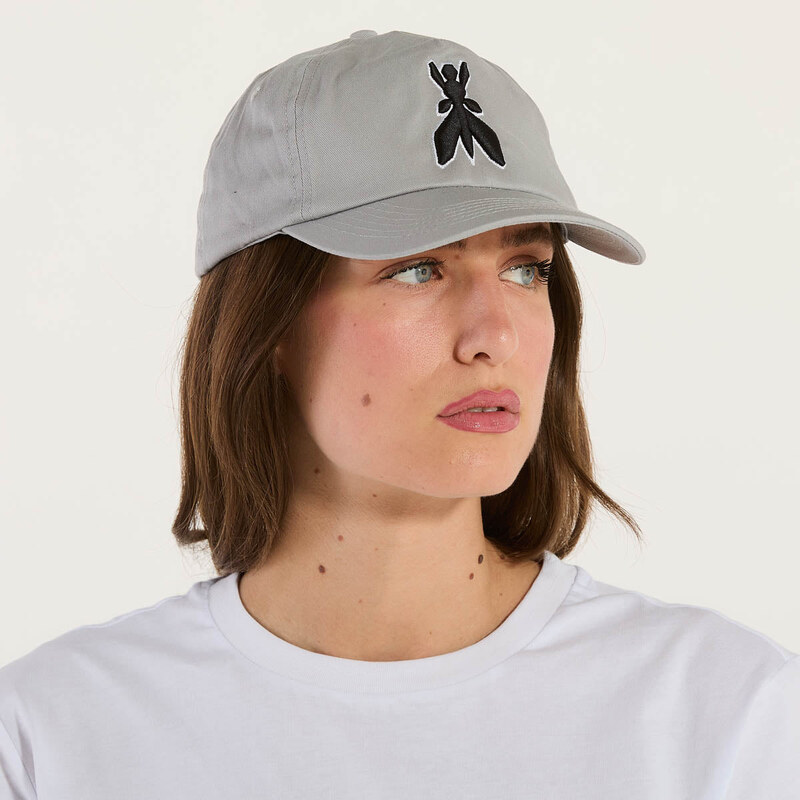 Patrizia Pepe baseball cap fly ricamata grigio
