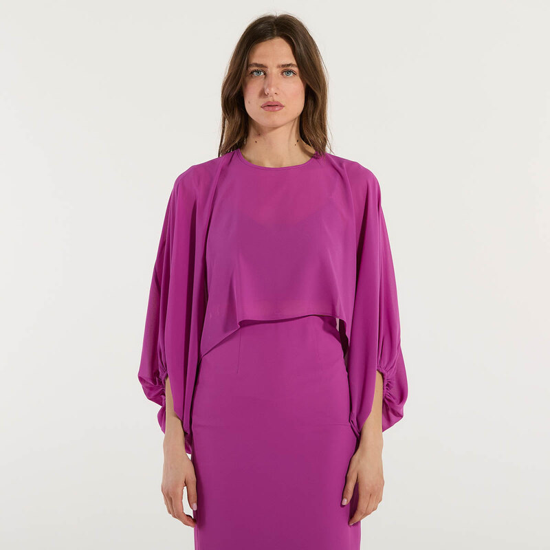 Patrizia Pepe casacca in georgette viola