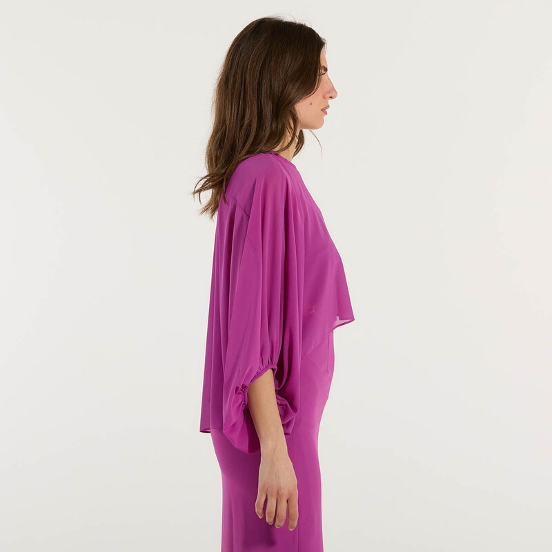 Patrizia Pepe casacca in georgette viola