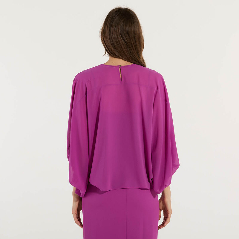 Patrizia Pepe casacca in georgette viola