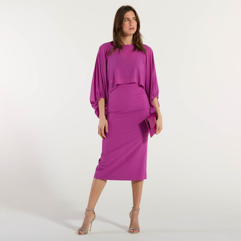 Patrizia Pepe casacca in georgette viola