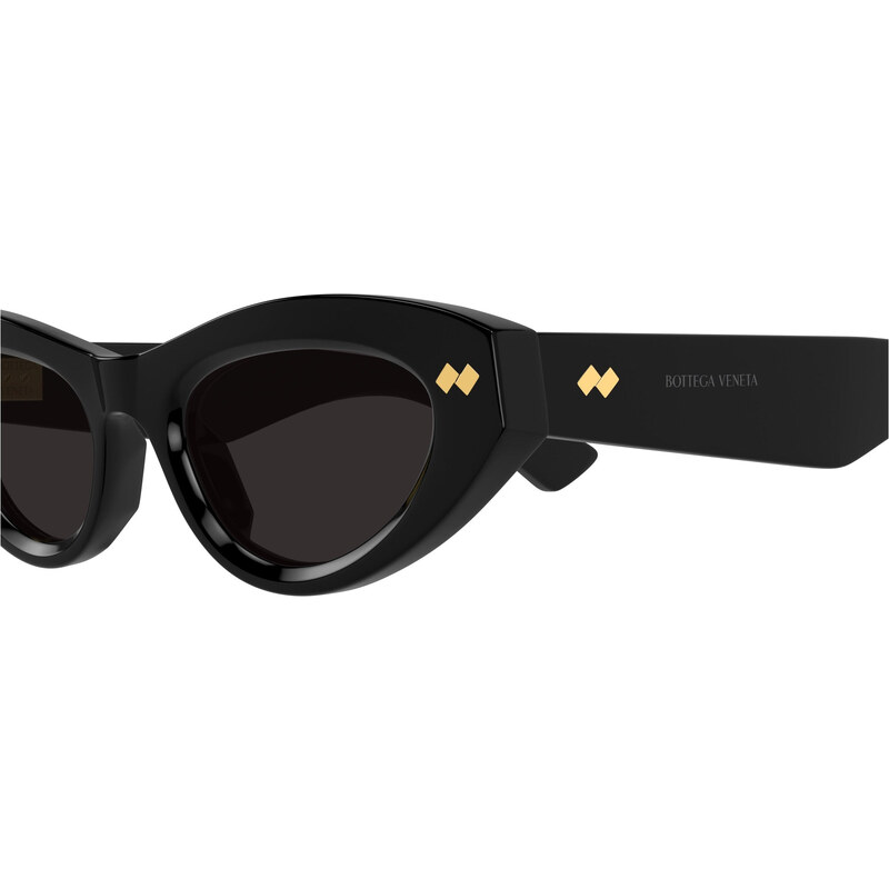 Bottega Veneta Donna BV1350S 001 Occhiali da sole Acetato Nero Grigio Cat Eye