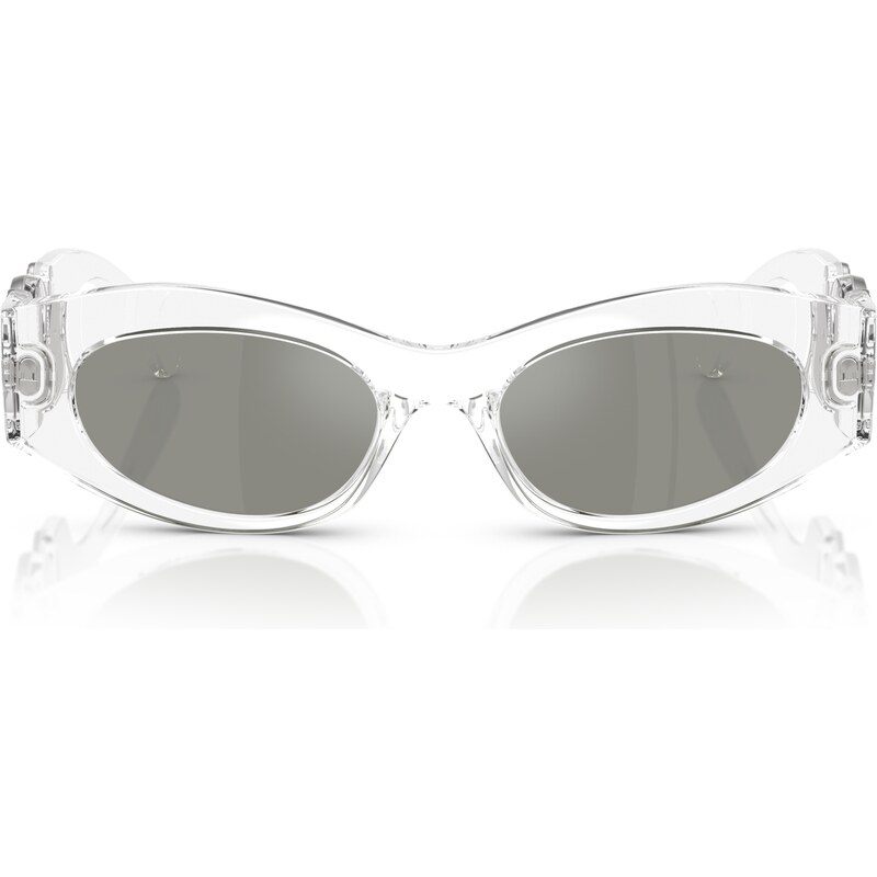 Versace Donna VE4480U 148/30 Occhiali da sole Iniettato Trasparente Verde Rotonda Specchiate