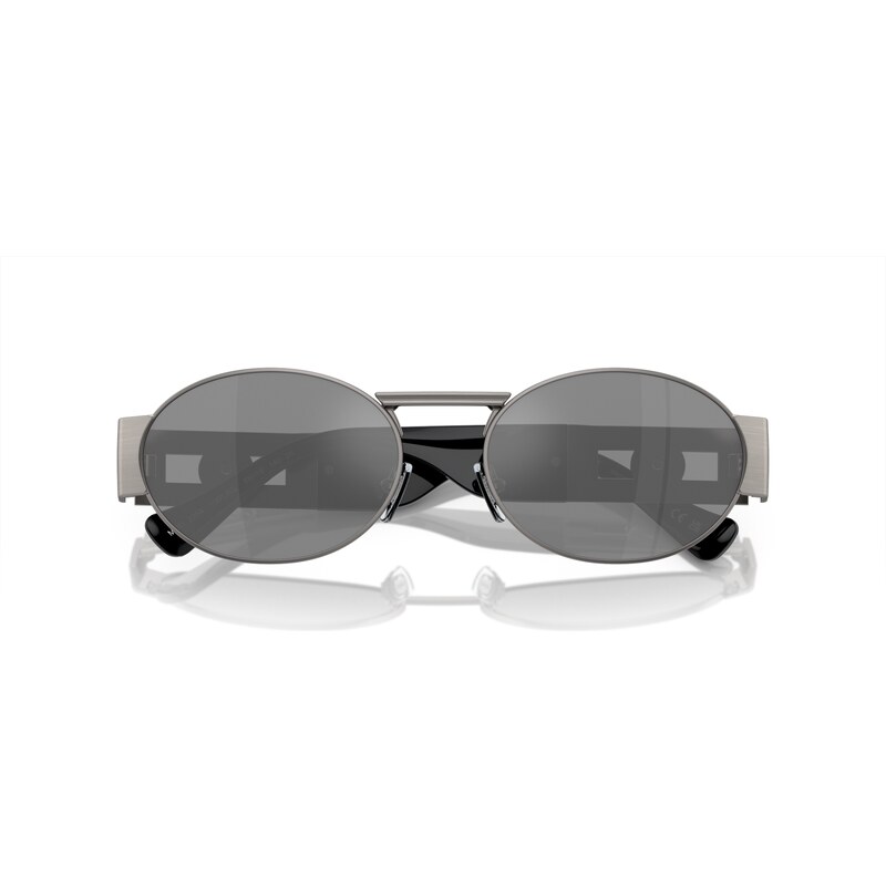 Versace Unisex VE2264 10016G Occhiali da sole Metallo Grigio Grigio Rotonda Specchiate Specchiato