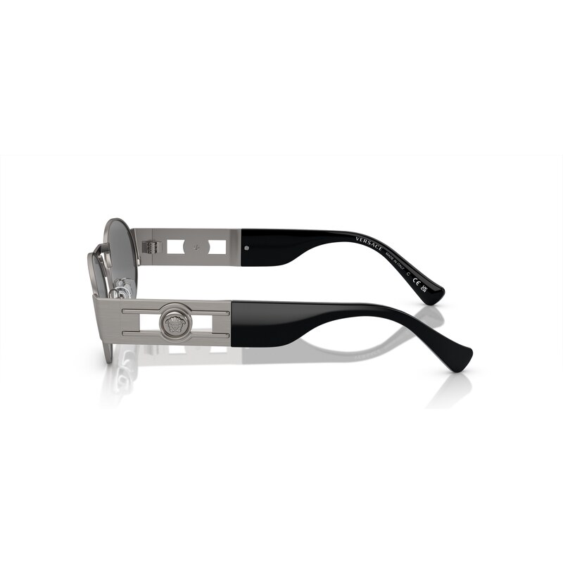 Versace Unisex VE2264 10016G Occhiali da sole Metallo Grigio Grigio Rotonda Specchiate Specchiato