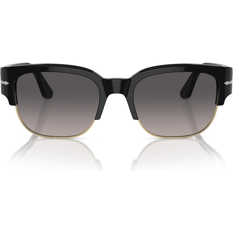 Persol Unisex PO3319S TOM 95/M3 Occhiali da sole Acetato Nero Grigio Pillow Polarizzata Sfumato