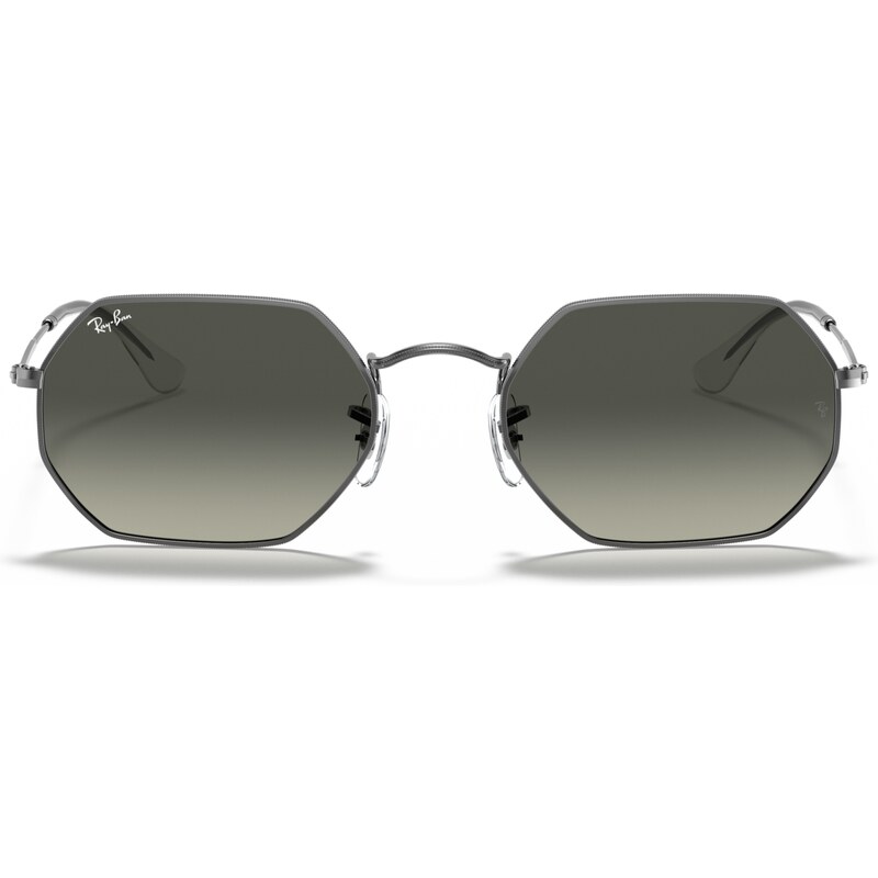 Ray - Ban Unisex RB3556N OCTAGONAL 004/71 Occhiali da sole Metallo Grigio Grigio Geometrica Normale Sfumato