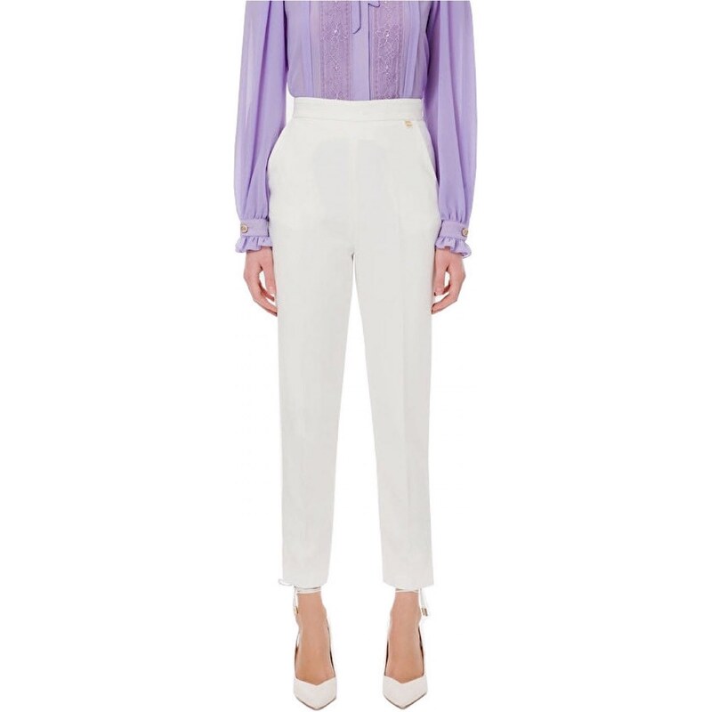 Elisabetta Franchi Pantalone con logo EFPA247.0