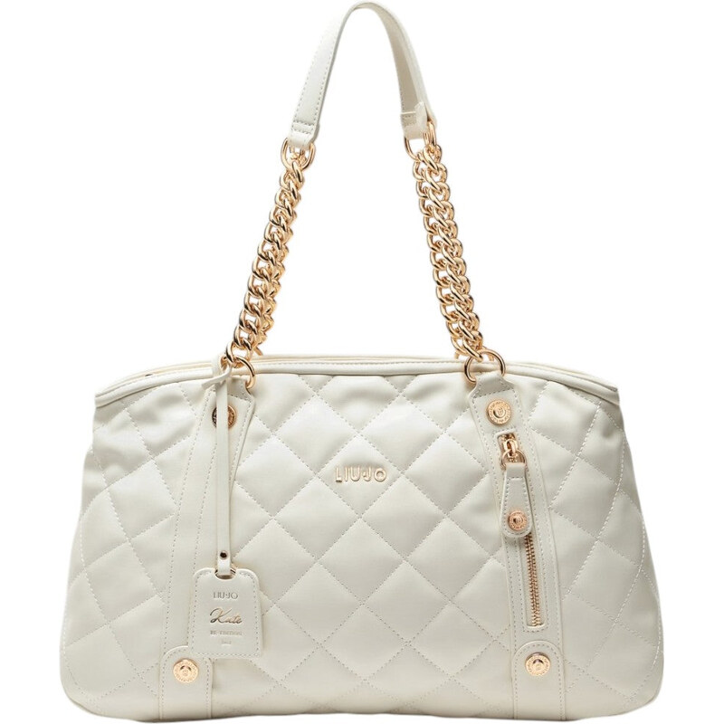 Liu Jo borsa tote crema trapuntata linea Kate AA5132D0001