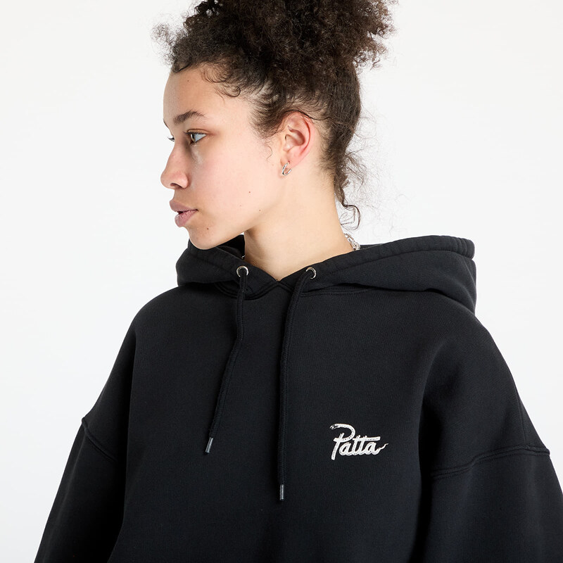 Felpa Patta Snake Heart Boxy Hooded Sweater UNISEX Black XS