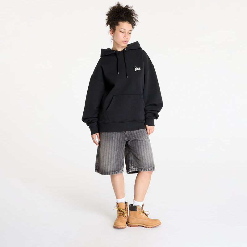 Felpa Patta Snake Heart Boxy Hooded Sweater UNISEX Black XS