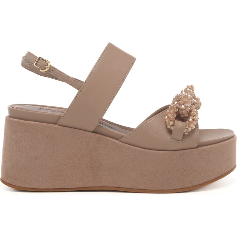 Luciano Barachini sandali da donna in pelle e suede con doppia