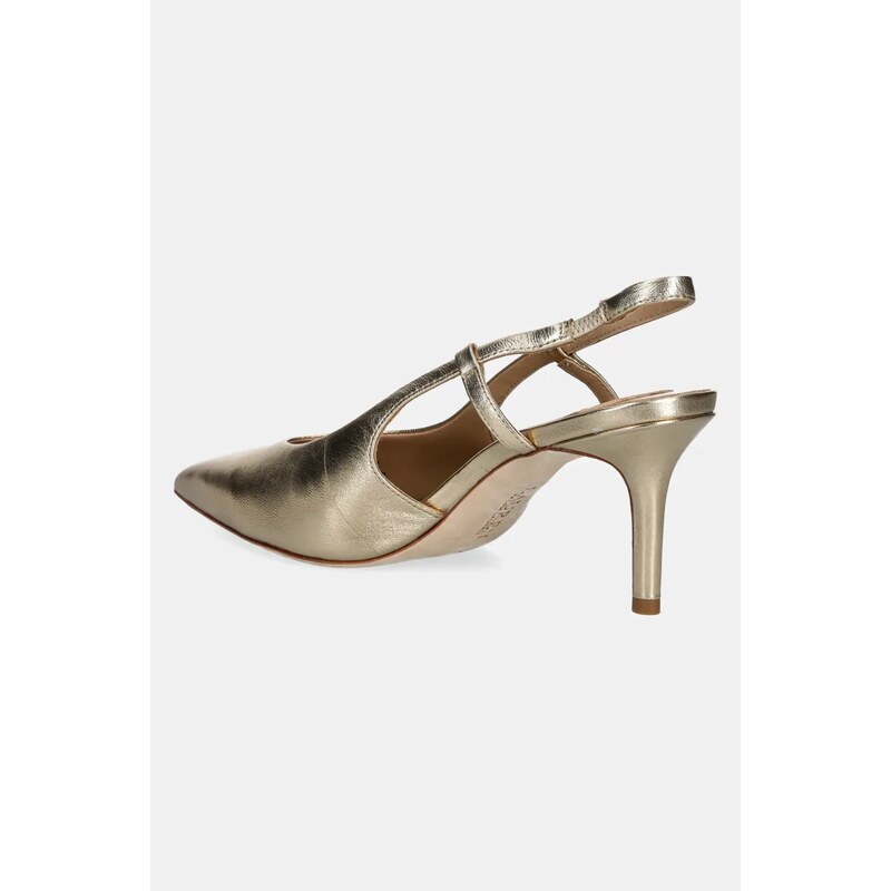 Lauren Ralph Lauren tacchi in pelle Khloe Slgbck colore oro 802966875001