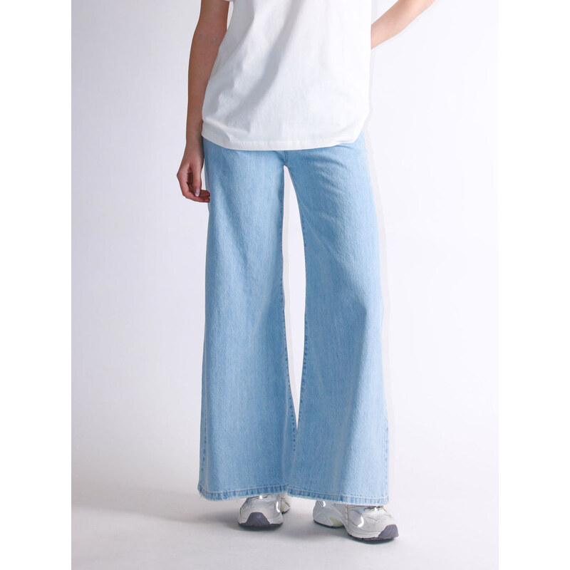 Berna Jeans Palazzo Ampio Bleach - Colore Unico Azzurro Pantaloni Jeans Woman PE25