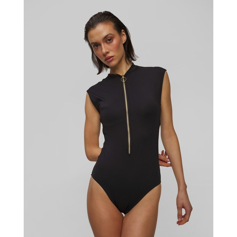Costume Da Bagno Intero Nero Da Donna Seafolly Zip Front One Piece