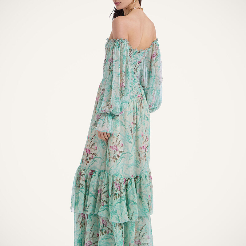 La DoubleJ Dresses gend - Mayflower Dress Heath Mint S 100% Silk