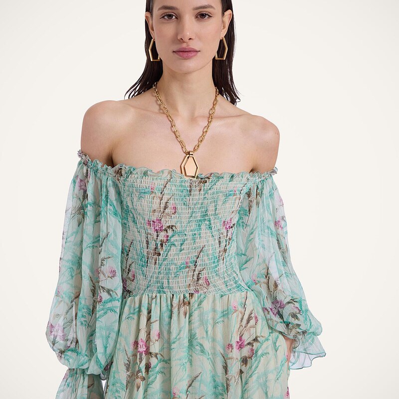 La DoubleJ Dresses gend - Mayflower Dress Heath Mint S 100% Silk
