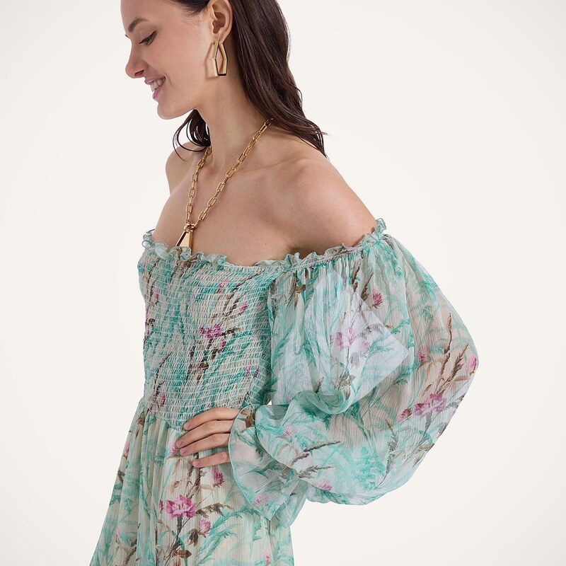 La DoubleJ Dresses gend - Mayflower Dress Heath Mint S 100% Silk