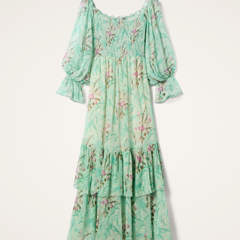 La DoubleJ Dresses gend - Mayflower Dress Heath Mint S 100% Silk