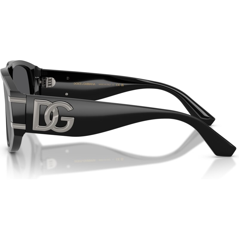 Dolce & Gabbana Donna DG4499 501/6G Occhiali da sole Acetato Nero Grigio Pilot Specchiate