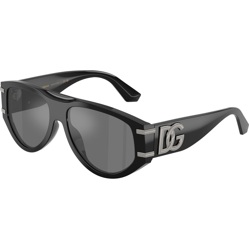 Dolce & Gabbana Donna DG4499 501/6G Occhiali da sole Acetato Nero Grigio Pilot Specchiate