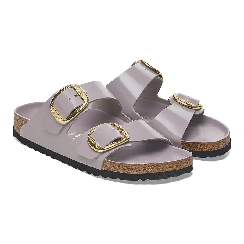 Birkenstock infradito in pelle Arizona Hammered Buckle donna colore violetto 1029762