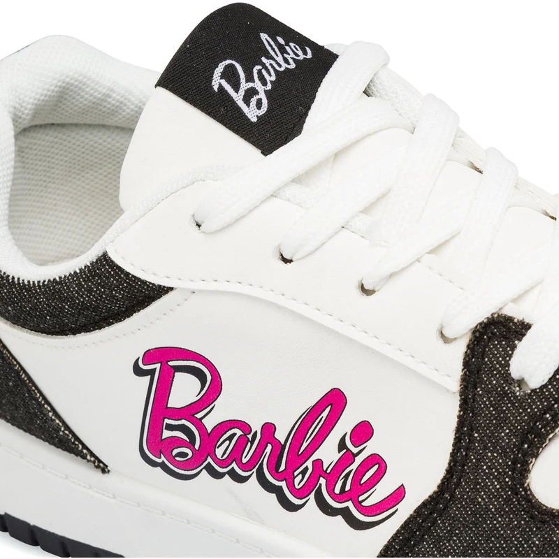 Sneakers bianche da Ragazza con inserti effetto jeans Barbie