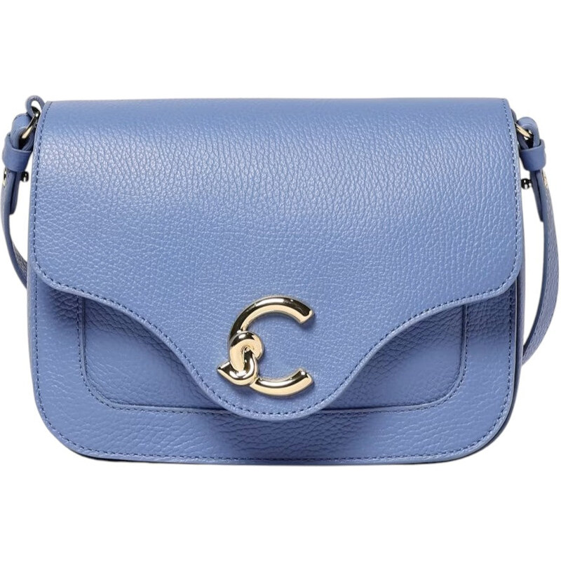 Borsa C-Me Coccinelle in Pelle a Grana con Logo Laminato