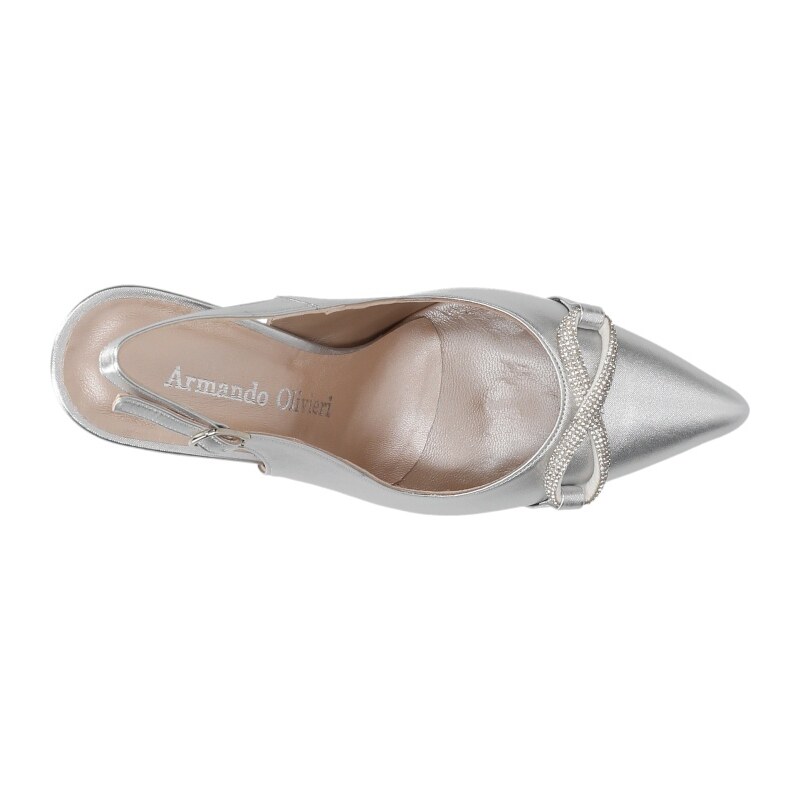 Armando olivieri Slingback Leoncin Argento