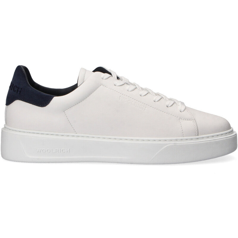 Woolrich sneaker pelle bianca e blu