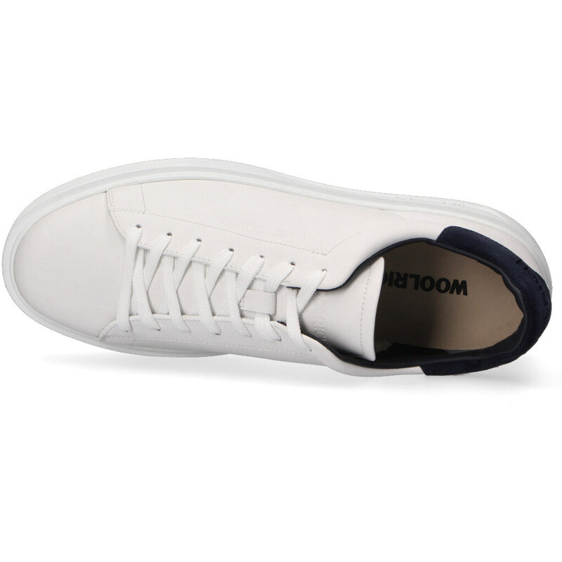 Woolrich sneaker pelle bianca e blu