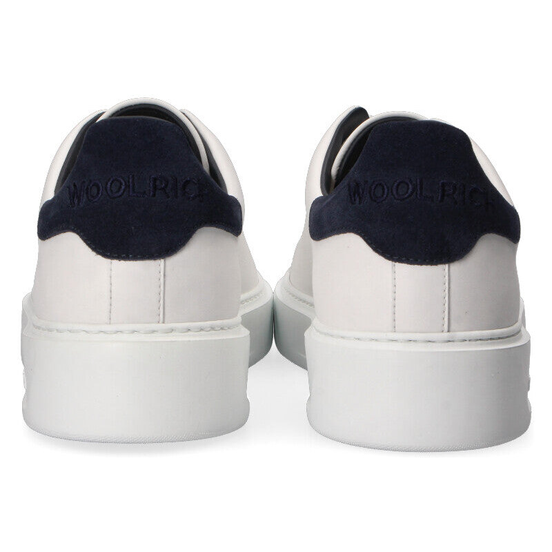 Woolrich sneaker pelle bianca e blu
