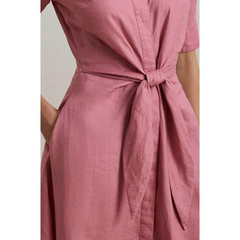 Lauren Ralph Lauren vestito di lino colore rosa 200905667