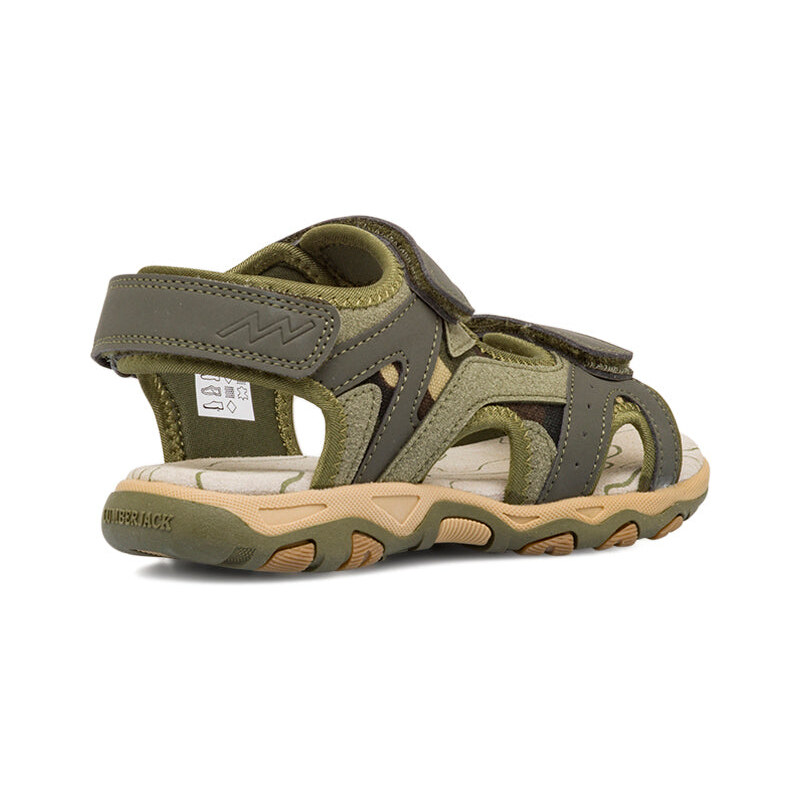 Sandali Verdi da Bambino con chiusura a strappo Lumberjack