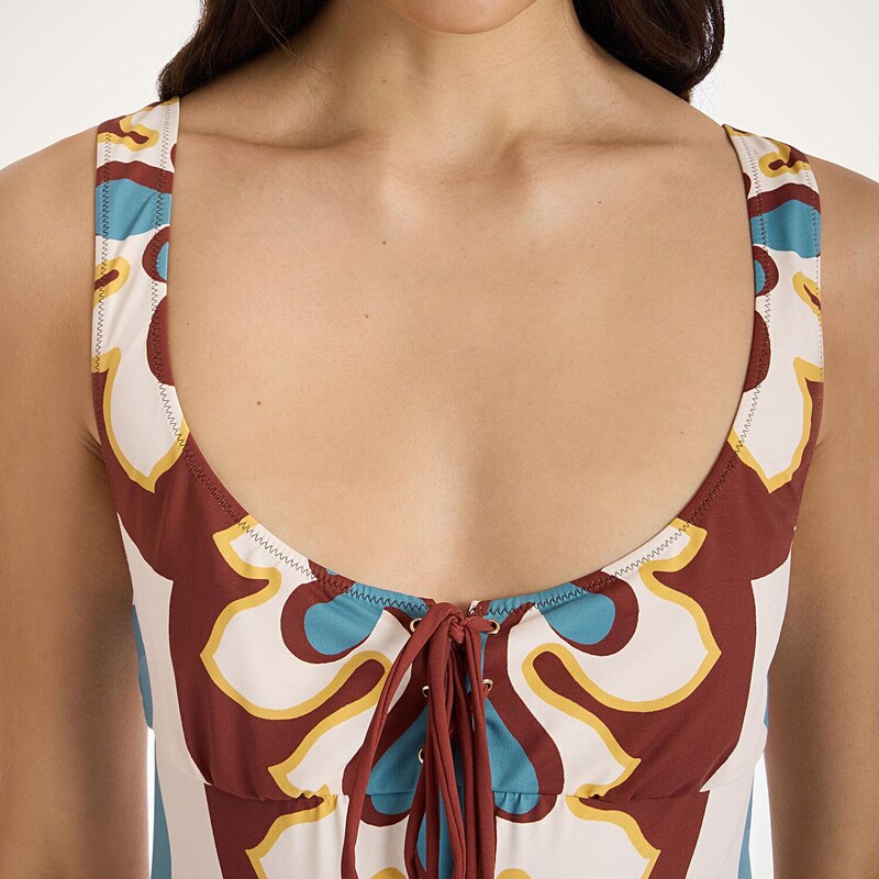La DoubleJ Swimwear gend - Sunset Suit Sleeveless Palazzo Placée Chocolate M 74% Polyamide 26% Elastane